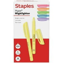 Staples Hype Stick Highlighter Chisel Tip Assorted 12/Pack (ST62944)