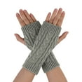 thumbnail image 1 of Guantes sin dedos de punto elástico unisex INSPIRE CHIC gris claro talla única, 1 of 7