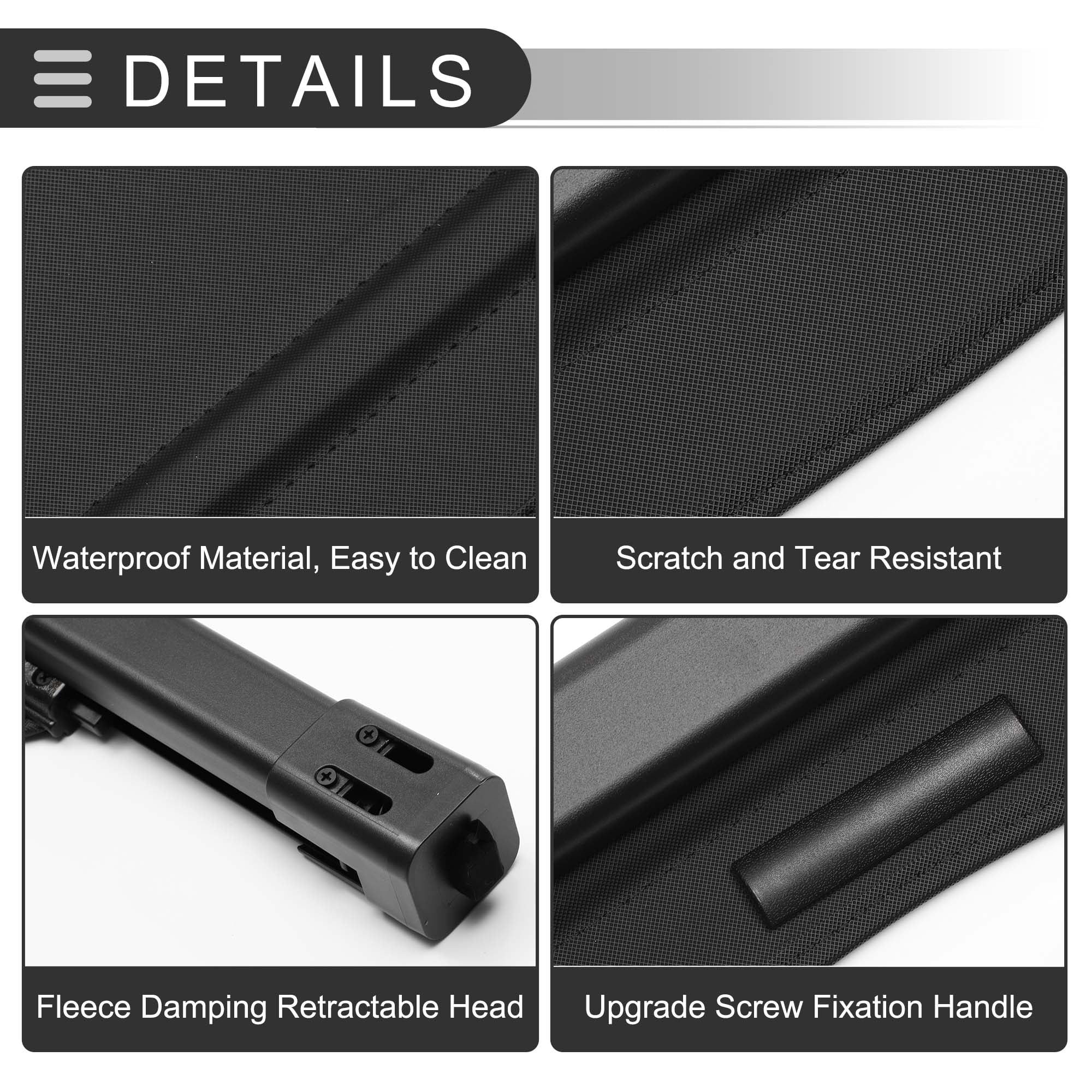 Unique Bargains Retractable Cargo Cover for Dodge Rear Parcel Shelf Shield Shade Black