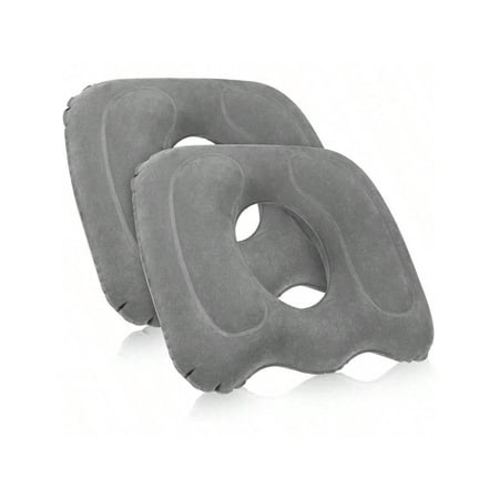 Inflatable Seat Cushion Portable Lift Donut Pillow Height Adjustable Hemorrhoid Pillow For Tailbone Back Pain Bed Sore Home Car Chair Wheelchair Sitting 2psc