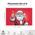 thumbnail image 2 of Heat-Resistant Christmas Cartoon Placemats Fade-Resistant Cute Entrance Mat 6Pcs 17.7" X 13", Santa Claus Christmas Character Durable Entry Mat Deco for Cafe, 2 of 5