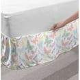 thumbnail image 2 of Dragonfly Bed Skirt, Colorful Different Sized Speckled Butterfly and Dragonfly Wings Image, Elastic Bedskirt Dust Ruffle Wrap Around for Bedding Decor, 4 Sizes, Multicolor, by Ambesonne, 2 of 2