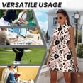 thumbnail image 6 of Pzuqiu Flower Leopard Print Sleeveless Sport Dresses for Women Size M Breathable Running Outdoor Tops with Shorts Trendy Athletic Outfits Activewear for Daily Casual Wear, 6 of 7