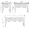 thumbnail image 5 of XmhyTop-A White Window Valance 150x105cm, 1 Piece Bead Tassels Floral Semi Sheer Rod Pocket Valance Curtains, Decorative Lace Valance for Home, 5 of 5