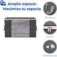 thumbnail image 2 of Set de 8 Bolsas Organizadoras Bluelander para Ropa Mantas Edredones Cobijas con Asa Reforzada Gris, 2 of 5