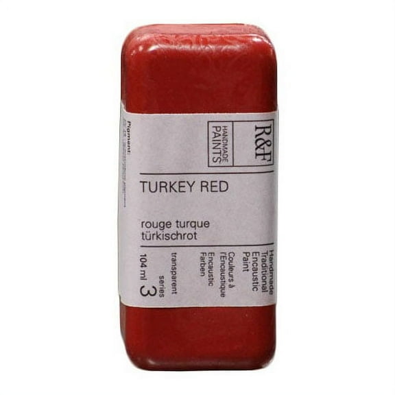 R&F Handmade Paints Encaustic Paint Cake, 104ml, Turkey Red