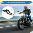 thumbnail image 2 of Palancas de freno y embrague cortas y largas para Yamaha YZF R1 02-03, palanca de freno ajustable en 6 posiciones, aleación de aluminio, mango negro con extremo naranja, 2 of 6