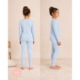 thumbnail image 2 of dELiA*s Girls Thermal Underwear Set Waffle Knit Shirt and Long Johns (2T-16), Black/Pink/Light Blue, 2 of 7