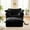 Black, variant on Luxurious Black Corduroy Deep Seat Armchair with Ottoman - Comfortable Relaxation in Living Room