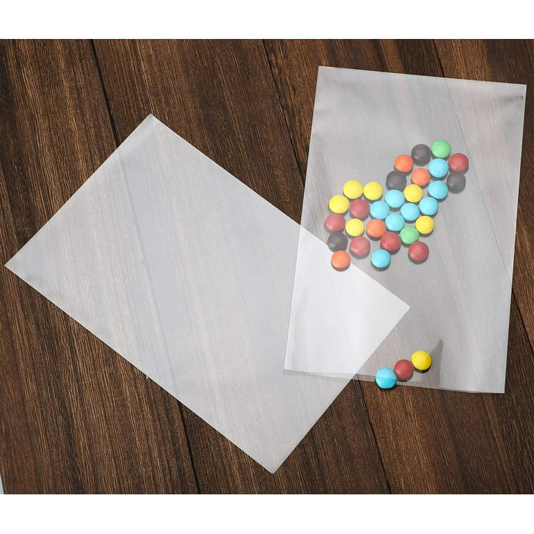50 Pcs 8 x 12 Self Seal Clear Cello Cellophane Bags Resealable Plastic  Apparel Bags Perfect for Packaging Clothing, T-Shirt, Brochure, Prints