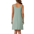 thumbnail image 3 of INSPIRE CHIC Vestido de pijama sin mangas para mujer, quimono de modal, camisones, camisetas de noche, vestidos de noche con tirantes, color verde, 3 of 6