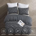 thumbnail image 2 of Maple&Stone Queen Duvet Cover Set Pieces Textu Tufted Boho Bedding Sets Zipper Closure Design with Ties Duvet Cover + Pillow Shams Comforter NOT Included ( Queen Siz, 2 of 7