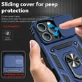 thumbnail image 4 of Dteck Case for iPhone 16 Pro,Heavy Duty with Slide Camera Protective Military Grade Phone Cover with Ring Kickstand Shockproof Rubber+ PC Case,Blue, 4 of 9