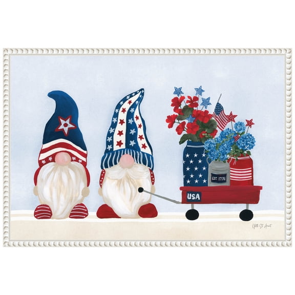 Amanti Art American Gnome I Framed Canvas Wall Art Print