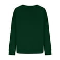 thumbnail image 3 of IROINNID Deals Sweatshirt for Women Long Sleeve Round Neck Sweatshirt Loose Fit Oversize Pullover Fall Warm Basic Tops,Olive Green, 3 of 6