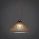 thumbnail image 1 of Colgante de tallo con eslabón giratorio recto colgante mostrado en acabado de bronce con 16 cristales de color ámbar, 1 of 1