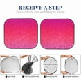 thumbnail image 5 of KLL Light Purple Glitter Windshield Sun Shade 2-Piece Foldable Car Front Window Sunshade for Most Sedans SUV Truck- Medium, 5 of 5