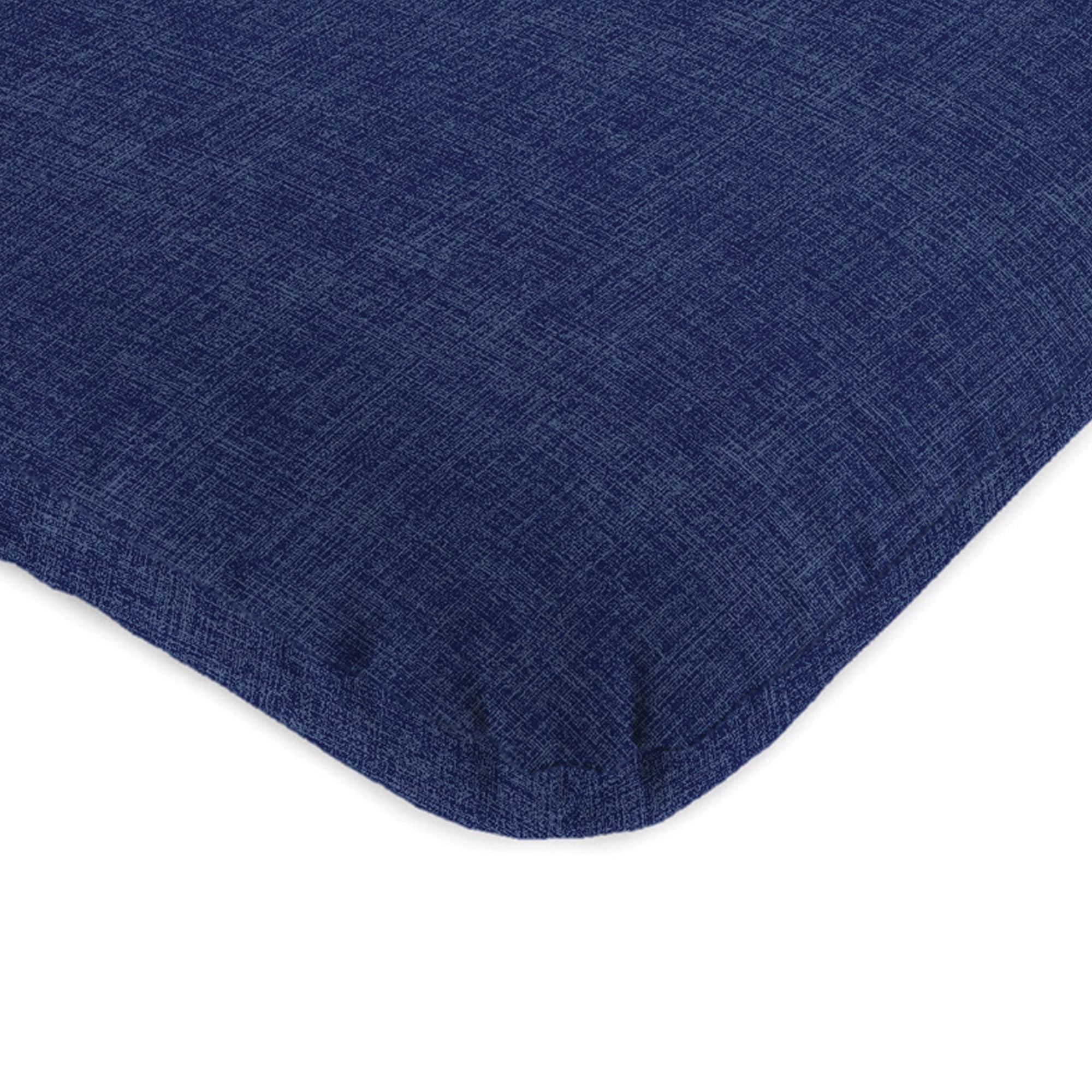 Jordan Manufacturing 45" x 22" Celosia Indigo Blue Crosshatch Rectangular Outdoor Chair Cushion with Ties and Hanger Loop