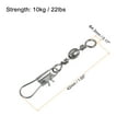 thumbnail image 2 of Fishing Barrel Swivel Snaps, 100Pcs 22lb Carbon Terminal Tackle, Black, 2 of 6