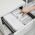 thumbnail image 2 of Caja de almacenamiento de ropa interior tipo cajón para guardarropa doméstico, calcetines, sujetadores, bragas, almacenamiento, clasificación, tela de nailon transpirable, 2 of 5