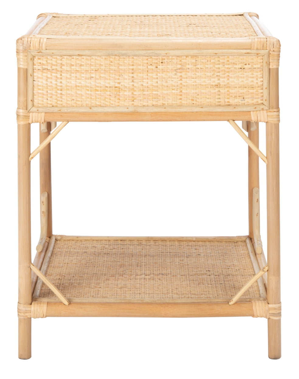 Safavieh Roya Rustic 1 Drawer 1 Shelf Nightstand, Natural