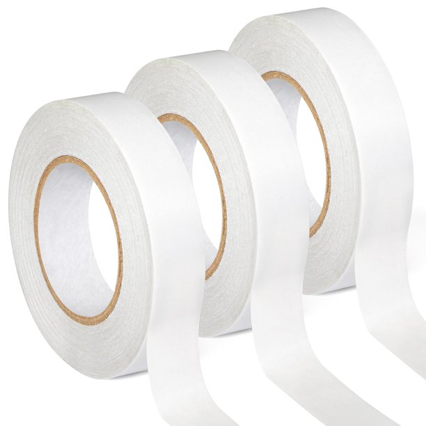 Xehahosh 3 Rollos De Cinta De Doble Cara Para Manualidades, Álbumes De Recortes, Fotografía, Respaldo De Papel, Rasgado A Mano. 0,6 Pulgadas Por 43 Pies