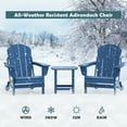 thumbnail image 5 of TORVA Folding Adirondack Chair Outdoor Furniture All-Weather HDPE Resin Patio Chair, Navy Blue, 5 of 9