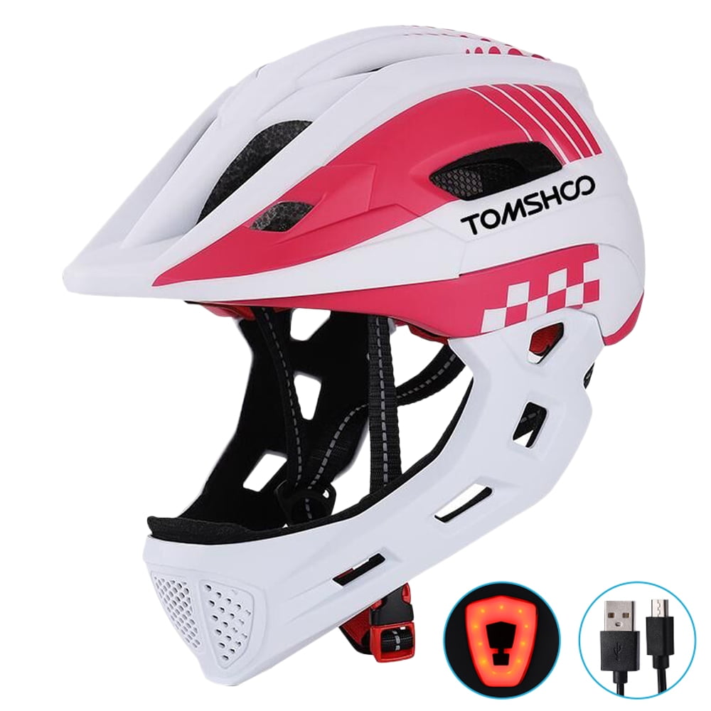 TOMSHOOH Kid Bike Full Face Helmet Children Safety Riding Skateboard