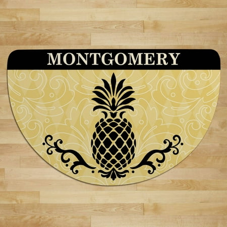 Pineapple Welcome Personalized Half Round Doormat Walmart Com