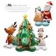 thumbnail image 2 of (1 pieza) Accesorios de decoración para fiestas navideñas, accesorios para fotos, juguetes, globo grande 4D de pie con forma de reno de Papá Noel, árbol de Navidad, dibujos animados, globo de película, 2 of 5
