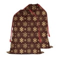 thumbnail image 2 of Christmas Bags Drawstring,Brown Christmas Snowflake Pattern Large Xmas Christmas Gift Bags,Reusable for Xmas and New Year Party Favors and Supplies,27.6" X 19.7", 2 of 6