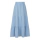 thumbnail image 5 of Faldas de cintura elástica con volantes fruncidos y bolsillos informales sólidos a la moda para mujer Wmkox8yi  FGJ2014, 5 of 8