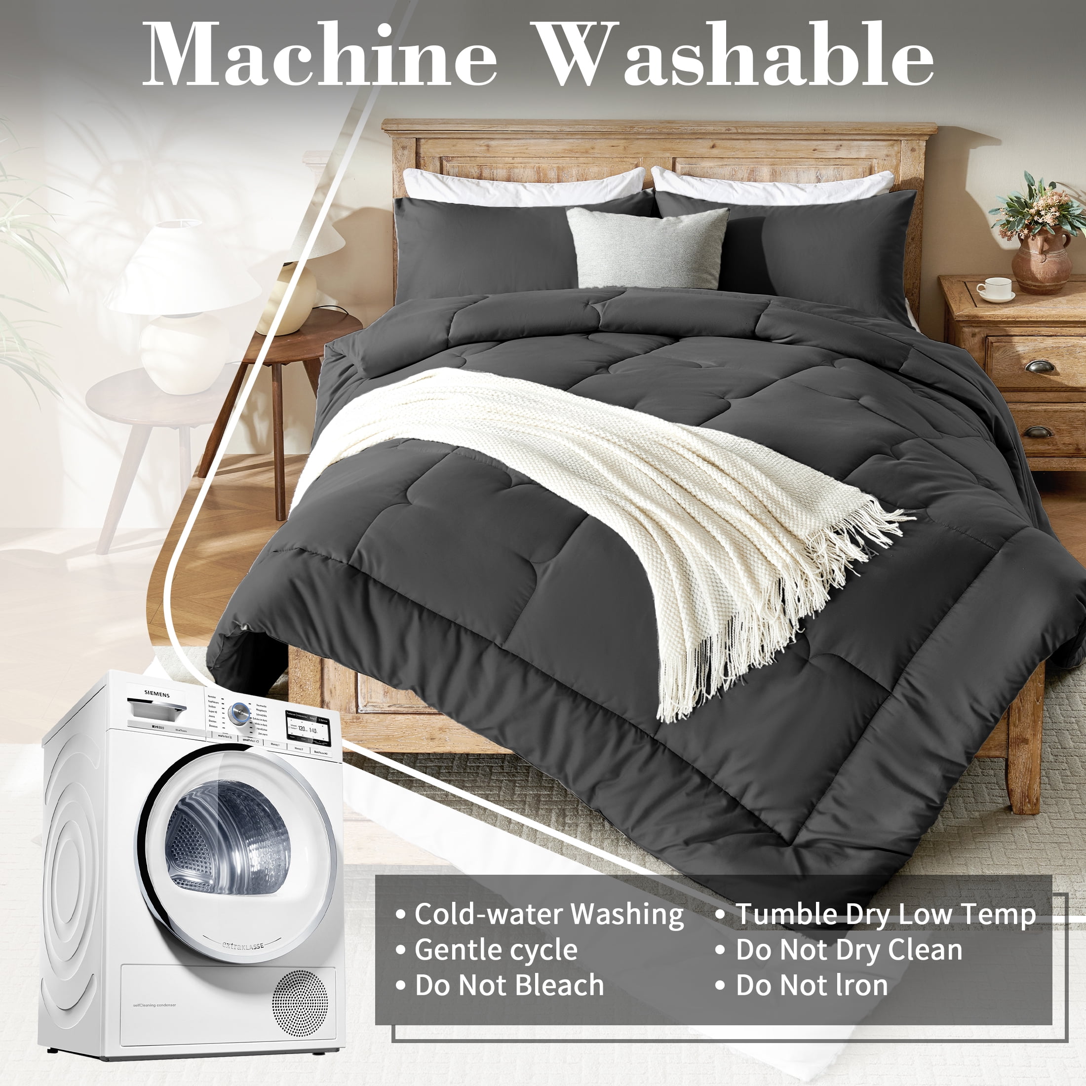 CIVETET 2-Piece Twin/Twin XL Comforter Set - All-Season Down Alternative Bedding Bundle with Pillow Sham, Premium Soft Bedding Set Machine Washable