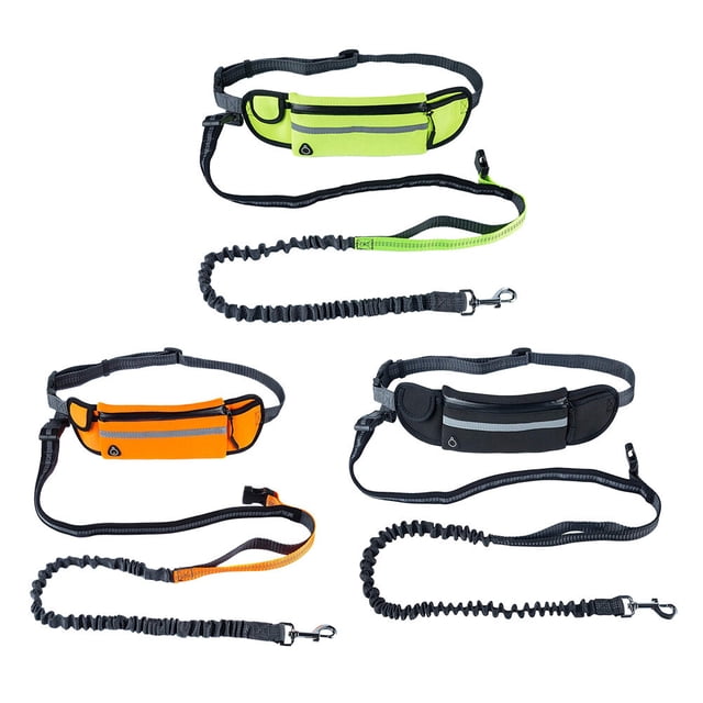 WHAMVOX Ceinture de Course pour Chien Laisse pour Chien Orange Polyester pour Randonnée Marche Lot de 15.4X3.9X1.8in