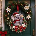 thumbnail image 4 of Cififendec Christmas Money Holder 6.38"×5.91", Santa Hat Koala Holding Clear Wish Tube, Xmas Tree Ornament for Mantel Window Decor, 4 of 6
