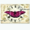 Designart 'Red Farmhouse Butterfly' French Country Wall Clock