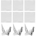 thumbnail image 4 of 100 hojas de papel cuadrado plegable para origami, papel para manualidades de origami, papel plateado para origami, 4 of 8