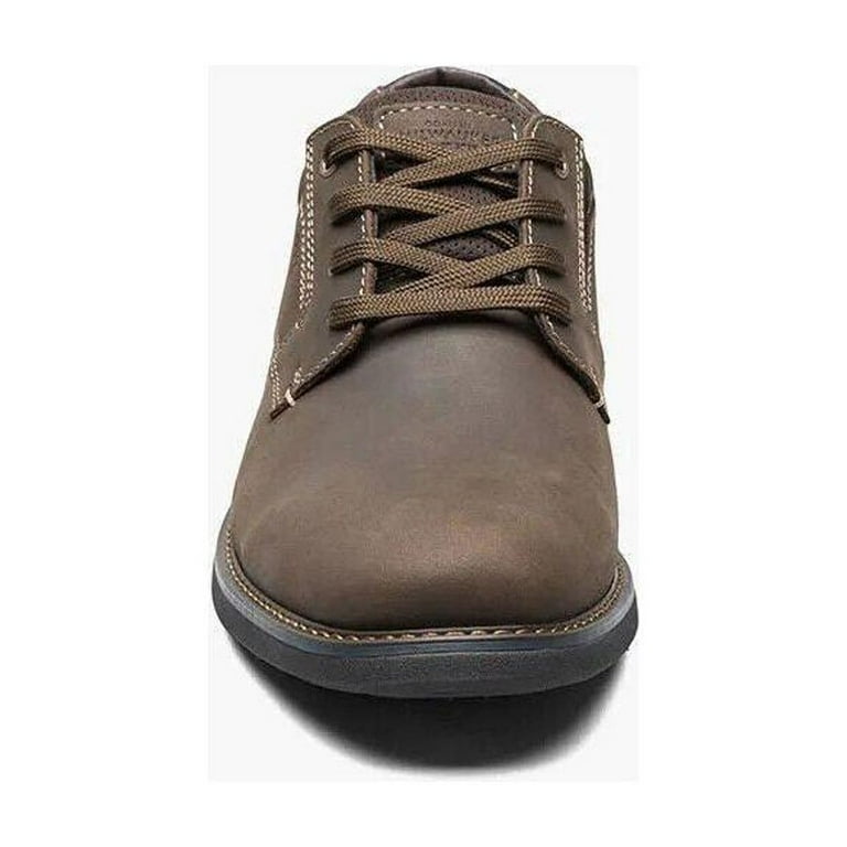 Nunn Bush Otto Plain Toe Oxford Shoes Comfort Leather Brown CH