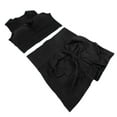 thumbnail image 3 of Conjunto de 2 piezas de ropa de yoga para mujer Nikou sin mangas escote en U profundo chaleco leggings de cintura alta negro M, 3 of 15