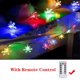 thumbnail image 3 of Guirnalda de luces navideñas con forma de copo de nieve, cadena de luces de hadas de 5 m/10 m, 220 V, para exteriores, para el hogar, bodas, fiestas, decoración de Año Nuevo, 3 of 5