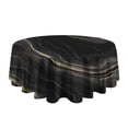 thumbnail image 5 of Black Gold Marble Pattern Round Tablecloth 60"x60",Wrinkle Wipeable Table Cloth for Kitchen Dining Room Picnic Patio Party, 5 of 6
