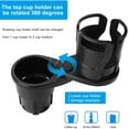 thumbnail image 2 of Car Cup Holder Expander Adapter,2 in 1 Multifunctional Dual Cup Mount Extender Organizer for Vehicles,360Rotating Adjustable Base, 2 of 7