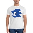 thumbnail image 3 of Camisetas con el logotipo de la cabeza para hombre, camiseta divertida de Sonic, camiseta de manga corta con cuello redondo, ropa de algodón puro recién llegada, 3 of 5