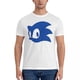 thumbnail image 3 of Camisetas con el logotipo de la cabeza para hombre, camiseta divertida de Sonic, camiseta de manga corta con cuello redondo, ropa de algodón puro recién llegada, 3 of 5