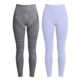 thumbnail image 4 of felwors 2 Pack Compression Leggings for Women High Waist Push Up 3D Textured Yoga Pants Grey for Size M, 4 of 4