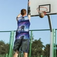thumbnail image 5 of Sikiie Astronauts Start Running Basketball Jersey Reversible Men's Mesh Athletic Sports Shirts Training Practice S-4XL4X-Large, 5 of 6