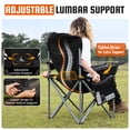 thumbnail image 4 of KingCamp Heavy Duty Oversized Camping Chairs, High Back Outdoor Lawn Chair with Cup Holder, Padded Seat & Lumbar Support, Portable Outdoor Folding Chairs, Support 353LBS+, Black, 4 of 11