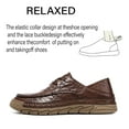 thumbnail image 3 of Mens Casual Loafers Leather Retro Formal Business Shoes Non-slip Fashion Lightweight Comfortable Oxford Shoes Brown 7.5 US, 3 of 7