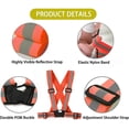 thumbnail image 3 of Running Reflective Vest Gear 3 Pack, Adjustable Safety Vest High Visible Reflective Belt Straps Night Walking Vest, 3 of 7