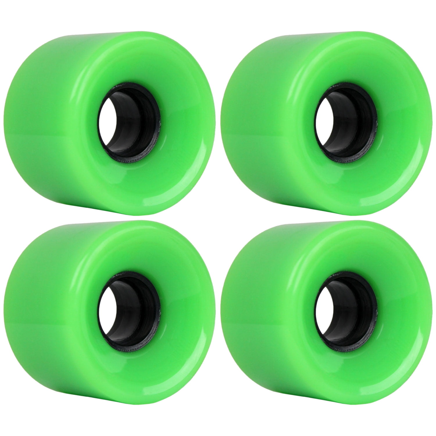 SKATEBOARD CRUISER WHEELS SET 59mm x 43mm 78A 802C Green
